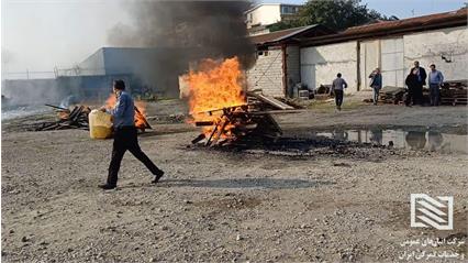 برگزاری مانور اطفای حریق و امداد و نجات در محوطه گمرک آستارا 7